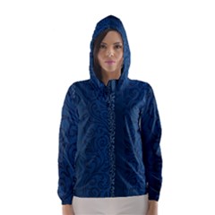 Fabric Blue Batik Hooded Wind Breaker (women) by Alisyart