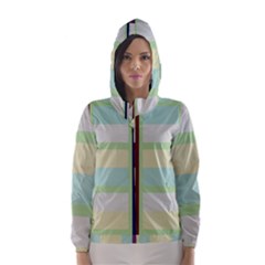 Maximum Color Rainbow Brown Blue Purple Grey Plaid Flag Hooded Wind Breaker (women) by Alisyart