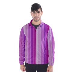 Pink Vertical Color Rainbow Purple Red Pink Line Wind Breaker (men) by Alisyart