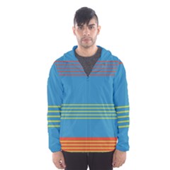 Sketches Tone Red Yellow Blue Black Musical Scale Hooded Wind Breaker (men) by Alisyart