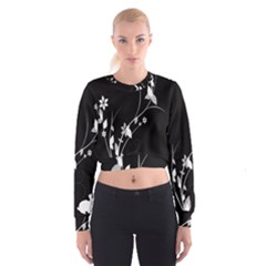 Plant Flora Flowers Composition Women s Cropped Sweatshirt by Simbadda