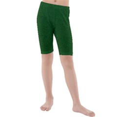 Texture Green Rush Easter Kids  Mid Length Swim Shorts by Simbadda