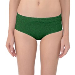 Texture Green Rush Easter Mid-waist Bikini Bottoms by Simbadda