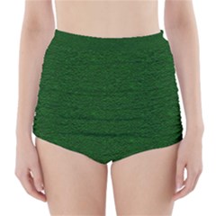 Texture Green Rush Easter High-waisted Bikini Bottoms by Simbadda