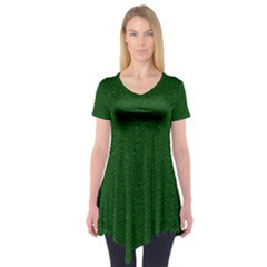 Texture Green Rush Easter Short Sleeve Tunic  by Simbadda