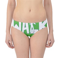 Bicycle Walk Bike School Sign Green Blue Hipster Bikini Bottoms by Alisyart