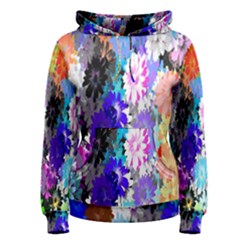 Flowers Colorful Drawing Oil Women s Pullover Hoodie by Simbadda