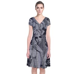 Angel Short Sleeve Front Wrap Dress by Valentinaart