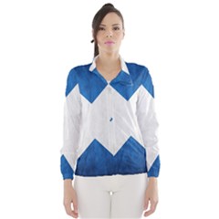 Scotland Flag Surface Texture Color Symbolism Wind Breaker (women) by Simbadda