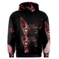 Sphynx Cat Men s Zipper Hoodie by Valentinaart