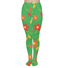 Floral Pattern Women s Tights by Valentinaart