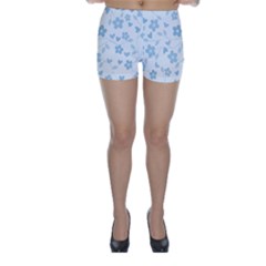 Floral Pattern Skinny Shorts by Valentinaart