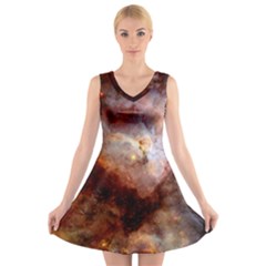 Carina Nebula V-neck Sleeveless Skater Dress by SpaceShop