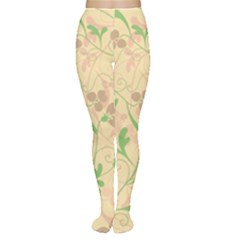 Floral Pattern Women s Tights by Valentinaart