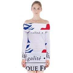 Symbol Of The French Government Long Sleeve Off Shoulder Dress by abbeyz71