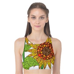 Sunflowers Flower Bloom Nature Tank Bikini Top by Simbadda