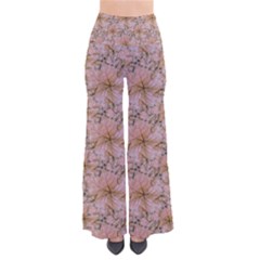 Nature Collage Print Women s Chic Palazzo Pants  by dflcprintsclothing