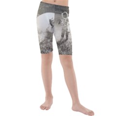 Astronaut Space Travel Space Kids  Mid Length Swim Shorts by Simbadda