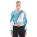 Water Bubble Waves Blue Wave Women s Cropped Sweatshirt View1