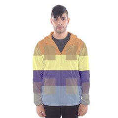 Color Therey Orange Yellow Purple Blue Hooded Wind Breaker (men) by Alisyart