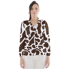 Dalmantion Skin Cow Brown White Wind Breaker (women) by Alisyart