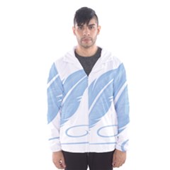 Feather Pen Blue Light Hooded Wind Breaker (men) by Alisyart