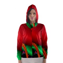 Fractal Construction Hooded Wind Breaker (women) by Simbadda