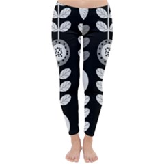 Floral Pattern Seamless Background Classic Winter Leggings by Simbadda