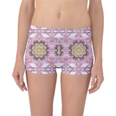 Floral Pattern Seamless Wallpaper Boyleg Bikini Bottoms by Simbadda