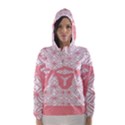 Pink Plaid Circle Hooded Wind Breaker (Women) View1