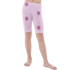 Star White Fan Pink Kids  Mid Length Swim Shorts by Alisyart