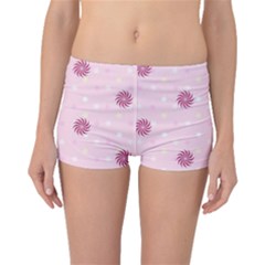 Star White Fan Pink Boyleg Bikini Bottoms by Alisyart