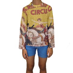 Vintage Circus  Kids  Long Sleeve Swimwear by Valentinaart