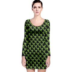 St Patrick S Day Background Long Sleeve Bodycon Dress by Simbadda