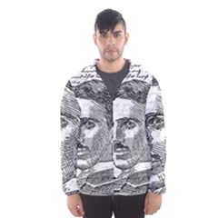 Nikola Tesla Hooded Wind Breaker (men) by Valentinaart