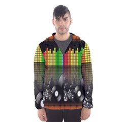 Music Pattern Hooded Wind Breaker (men) by Simbadda