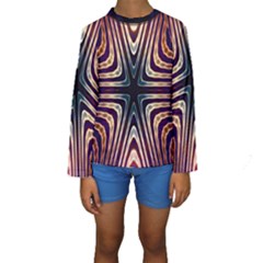 Colorful Seamless Vibrant Pattern Kids  Long Sleeve Swimwear by Simbadda