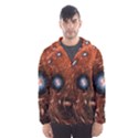 Fractal Peacock World Background Hooded Wind Breaker (Men) View1