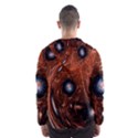 Fractal Peacock World Background Hooded Wind Breaker (Men) View2