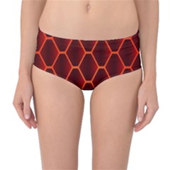Snake Abstract Pattern Mid-waist Bikini Bottoms by Simbadda