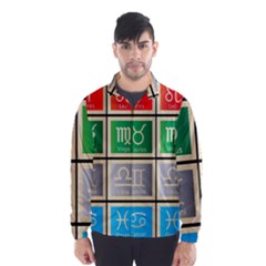 Set Of The Twelve Signs Of The Zodiac Astrology Birth Symbols Wind Breaker (men) by Amaryn4rt