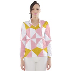 Learning Connection Circle Triangle Pink White Orange Wind Breaker (women) by Alisyart