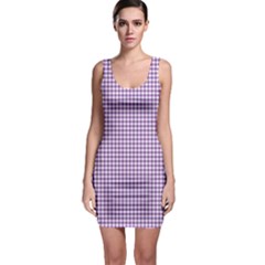 Purple Tablecloth Plaid Line Sleeveless Bodycon Dress by Alisyart