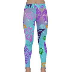 Butterfly Vector Background Classic Yoga Leggings by Amaryn4rt