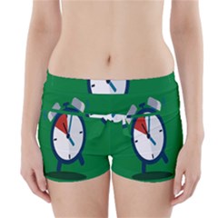 Alarm Clock Weker Time Red Blue Green Boyleg Bikini Wrap Bottoms by Alisyart