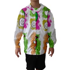 A Set Of Watercolour Icons Hooded Wind Breaker (kids) by Amaryn4rt