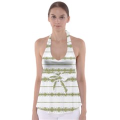 Ethnic Floral Stripes Babydoll Tankini Top by dflcprintsclothing
