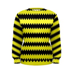 Yellow Black Chevron Wave Women s Sweatshirt