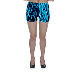 Bokeh Background In Blue Color Skinny Shorts by Amaryn4rt