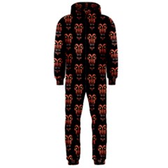 Dark Conversational Pattern Hooded Jumpsuit (men)  by dflcprintsclothing